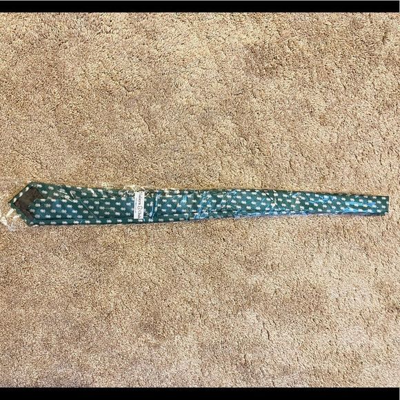 Green Nalayn Pattern Tie Brand New - Picture 4 of 7